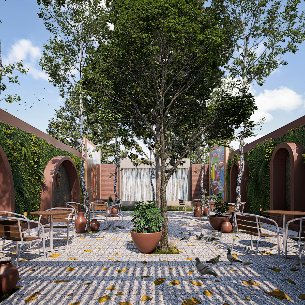 Cour intérieure du parc